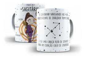 Caneca Porcelana Coleção Signos Ela É De Sagitário