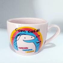 Caneca Porcelana Com Café! Café Não Costuma Faiá! Meme