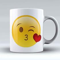 Caneca Porcelana com Carinha Mandando Beijo 325ML Caneca Porcelana com Carinha Mandando Beijo 325ML