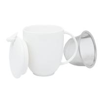 Caneca Porcelana Com Tampa E Infusor Birds 350ml - Wolff