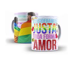 Caneca Porcelana Consideramos Justa Toda Forma de Amor LGBT Caneca Porcelana Consideramos Justa Toda Forma de Amor LGBT