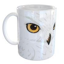 Caneca Porcelana Coruja Branca Ave das Neves