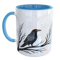 Caneca Porcelana Corvo Negro