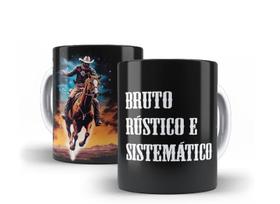 Caneca Porcelana Cowboy Rústico Bruto E Sistemático
