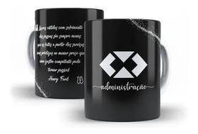 Caneca Porcelana Curso Administração Com Frase