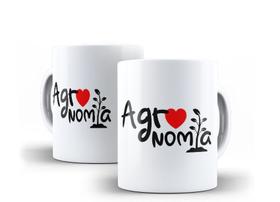Caneca Porcelana Curso Agronomia com Coração