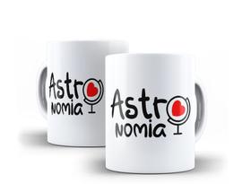 Caneca Porcelana Curso Astronomia com Coração Caneca Porcelana Curso Astronomia com Coração
