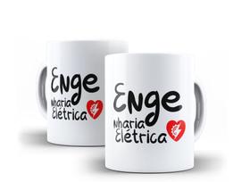 Caneca Porcelana Curso Engenharia Elétrica com Coração Caneca Porcelana Curso Engenharia Elétrica com Coração