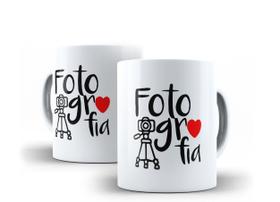 Caneca Porcelana Curso Fotografia com Coração Caneca Porcelana Curso Fotografia com Coração