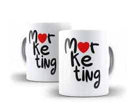 Caneca Porcelana Curso Marketing com Coração Caneca Porcelana Curso Marketing com Coração