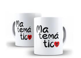 Caneca Porcelana Curso Matemática com Coração Caneca Porcelana Curso Matemática com Coração