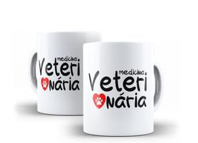 Caneca Porcelana Curso Medicina Veterinária com Coração - Villa Caneca