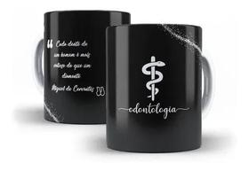 Caneca Porcelana Curso Odontologia Com Frase