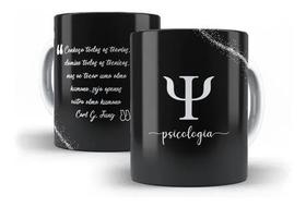 Caneca Porcelana Curso Psicologia Com Frase - Villa Caneca