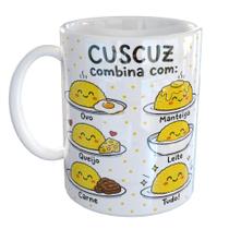 Caneca Porcelana Cuscuz Nordestino