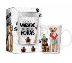 Caneca Porcelana De Cachorros Amigo Cão Xícara Melhor Amigo