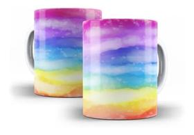 Caneca Porcelana Decoração Tie Dye 01