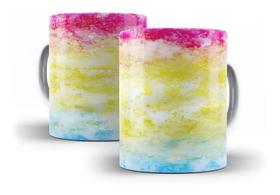 Caneca Porcelana Decoração Tie Dye 10 Caneca Porcelana Decoração Tie Dye 10