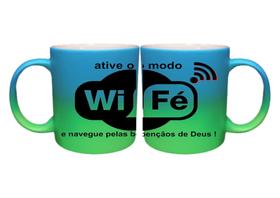 Caneca Porcelana Degradre Wi Fé- 01 unid