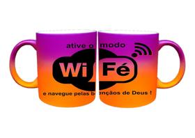 Caneca porcelana Degradre Wi Fé - 01 unid