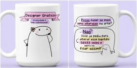 Caneca Porcelana Designer Gráfico Profissão 325ml Café