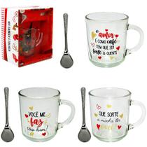 Caneca Porcelana Dia Das Mães Com Colher Frases Sortidas - Cosy