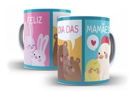 Caneca Porcelana Dia Das Mães Feliz Dia Das Mamães