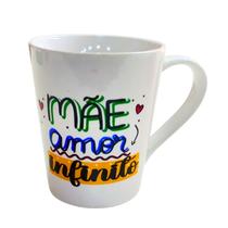 Caneca Porcelana Dia Das Mães Presente Criativo Com Frase Cor:Amor Infinito