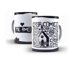 Caneca Porcelana Dia dos Namorados Casa Comigo