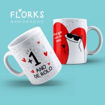 Caneca Porcelana Dia Dos Namorados Flork Casal Ficante Rolo Love Presente Amor Data- MEGA OFERTA!