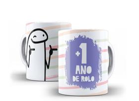 Caneca Porcelana Dia dos Namorados Mais Um Ano De Rolo Caneca Porcelana Dia dos Namorados Mais Um Ano De Rolo