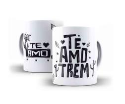 Caneca Porcelana Dia dos Namorados Te Amo Trem