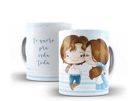 Caneca Porcelana Dia dos Namorados Te Quero Para Vida Toda