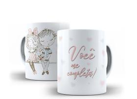 Caneca Porcelana Dia Dos Namorados Você Me Completa Caneca Porcelana Dia Dos Namorados Você Me Completa