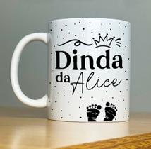 Caneca Porcelana Dinda + Nome