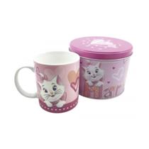 Caneca Porcelana Disney Gata Marrie Na Lata 350ml