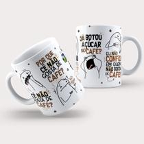 Caneca Porcelana Divertida Café - CAF-06 Caneca Porcelana Divertida Café - CAF-06