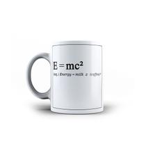 Caneca Porcelana Divertida EMC2 Einsten Fórmula Café c Leite