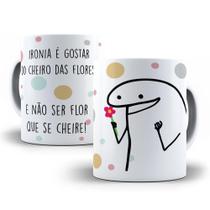 Caneca Porcelana Divertida Flork Ironia É Gostar