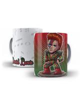 Caneca Porcelana Divertida Hits da Música David Bowie