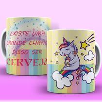 Caneca Porcelana Divertida Irônica Chance Disso Ser Cerveja