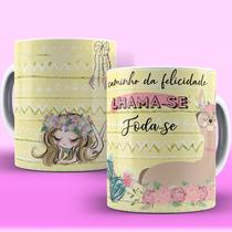 Caneca Porcelana Divertida Irônica Lhama-se