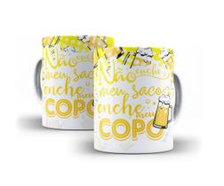 Caneca Porcelana Divertida Não Enche Meu Saco Enche Meu Copo Caneca Porcelana Divertida Não Enche Meu Saco Enche Meu Copo