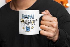 Caneca Porcelana Divertida Papai Do Ano Presente