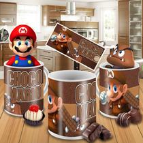 Caneca Porcelana Divertida Páscoa Choco Mario