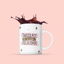 Caneca Porcelana Divertida Páscoa Chocolate E Felicidade 2