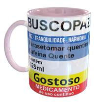 Caneca Porcelana Divertida Remédio Buscopaz Quentim
