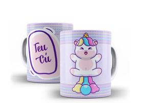 Caneca Porcelana Divertida Unicórnio Presente Criativo 12