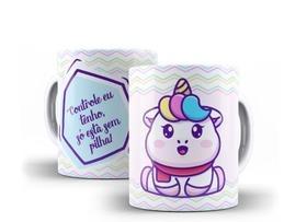 Caneca Porcelana Divertida Unicórnio Presente Criativo 20