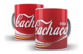Caneca Porcelana Divertidas Beba Cachaça (Coca Cola)